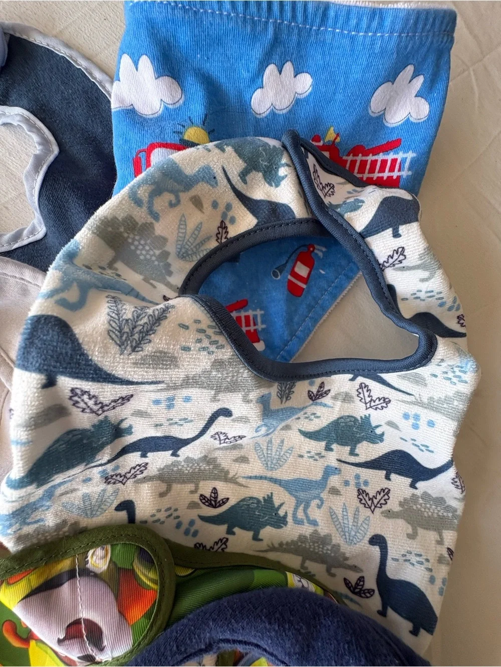 Baby Boy Bib Lot Paw Patrol DKNY Dinosaurs Animals Assorted